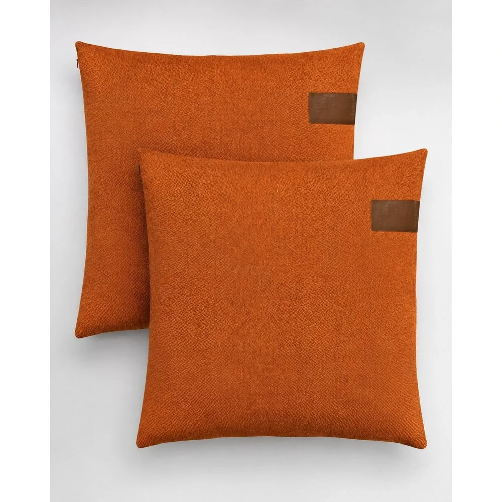 Deconovo Set of 2 Pumpkin Orange Pillow Covers 22 in x 22 in Hidden Zipper